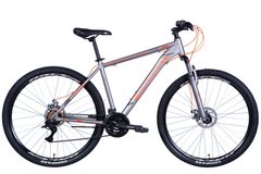 Велосипед алюміній 29" Discovery BASTION AM DD рама-19" сріблясто-помаранчевий (матовий) 2024
