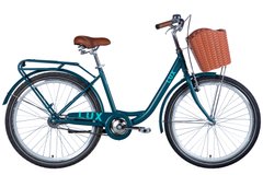 Велосипед сталь 26 Dorozhnik LUX Velosteel рама-17" бронзовий з багажником задн St з корзиною Pl з крылом St 2024