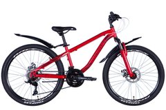 Велосипед Сталь 24" Discovery FLINT Хардтейл DD рама-13" червоний (матовий) з крилом Pl 2024