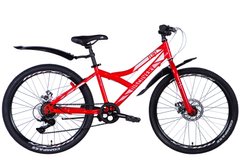 Велосипед сталь 24" Discovery FLINT DD рама-13" червоний з крилом Pl 2024