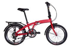 Велосипед AL 20" Dorozhnik ONYX Vbr тріскачка рама-12,5" червоний (м) з багажником зад AI, з крилом St 2022