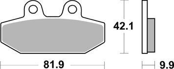Тормозные колодки SBS High Power Brake Pads, Carbon