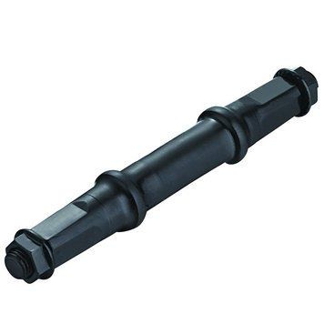 Вал каретки Kenli KL-01, під гайки, 126 мм, чорний (з гайками)