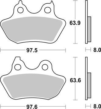 Тормозные колодки SBS High Performance Rear Brake Pads, Sinter