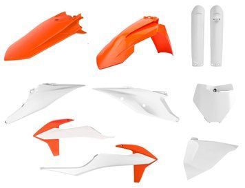 Пластик Polisport MX kit - KTM (19-) [Orange/White], KTM