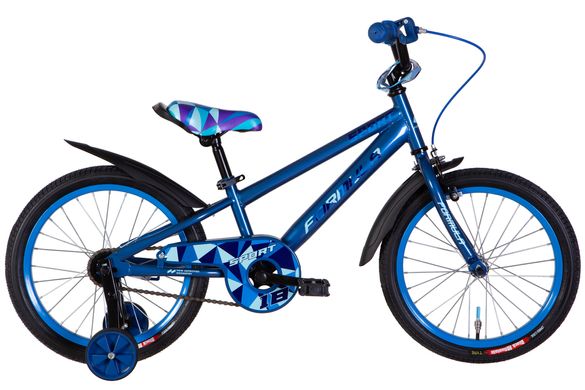 Велосипед сталь 18 Formula SPORT гальмівна рама-9" синій з блакитним з крилом Pl 2024