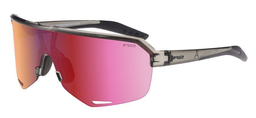 Окуляри R2 FLUKE dark/grey (PC), лінза pink (HD), покриття black/red full revo, кат. 3