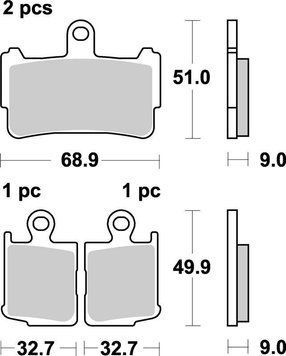 Гальмівні колодки SBS Performance Front Brake Pads, EVO Sinter