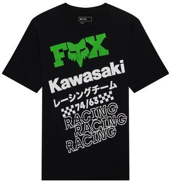 Футболка FOX Youth Short Sleeve Tee - KAWI&reg; [Ultra Black], YL