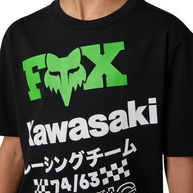 Футболка FOX Youth Short Sleeve Tee - KAWI&reg; [Ultra Black], YL