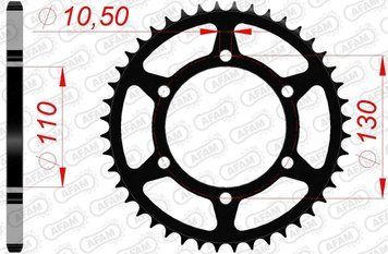 Зірка AFAM 520 Steel Chainwheel - Kawasaki [Black], 43z