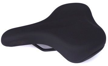 Седло Green Cycle GCS-2601, 270мм x 190мм, стальные рейлы, черное