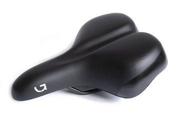 Сідло Green Cycle Comfort 198, сталеві рейли, чорне