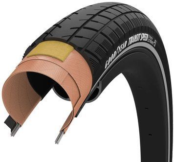 Покрышка 700x30 (30-622) GoodYear Transit Speed S1:Protection, Wire, Black + reflective strips, 60tpi