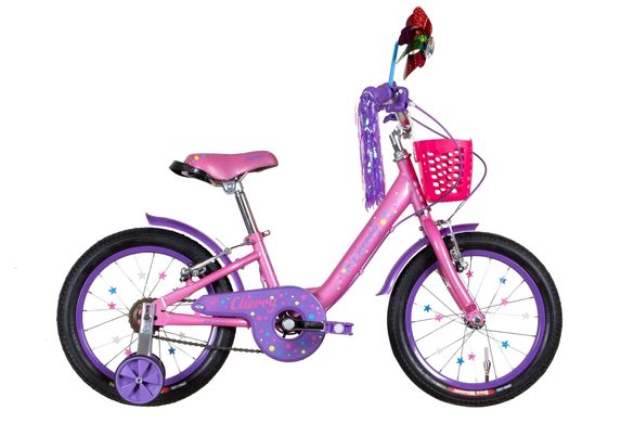 Велосипед ST 16" Formula CHERRY рама-8,5" рожевий з бузковим з крилом St, з кошиком Pl 2022