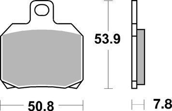 Гальмівні колодки SBS Racing Rear Brake Pads, Carbon Tech