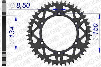 Зірка AFAM 520 AL-Grooved Chainwheel - Kawasaki [Gun Metal], 49z