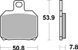 Гальмівні колодки SBS Racing Rear Brake Pads, Carbon Tech