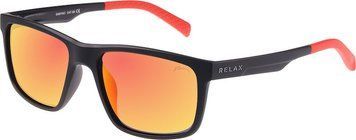 Окуляри Relax Danton чорні прогумовані, лінза smoke (TAC 1,0 mm), green revo, кат. 3