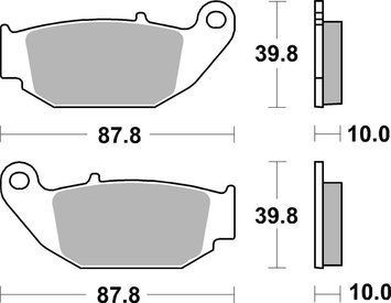 Гальмівні колодки SBS Sport Brake Pads, Sinter/Carbon
