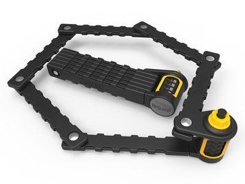 Замок складной Onguard K9 Heavy Duty Combo, 88,5см, кодовый на 4 цифры. Прорезиненная коробка-держатель на раму