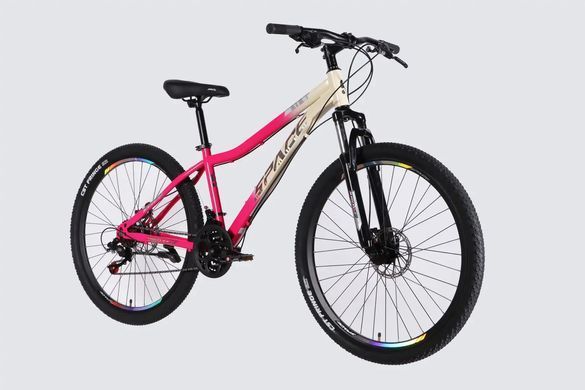 Велосипед ST 27.5" SPACE AURORA DD FR рама-15" бело-розовый 2026