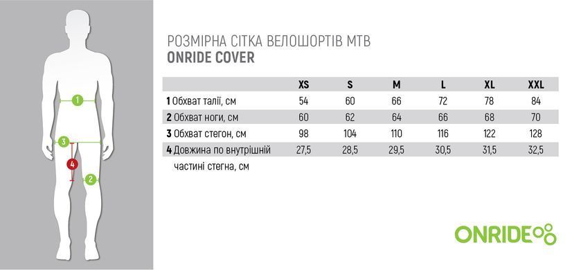 Велошорти MTB ONRIDE Cover чорні р.EU L