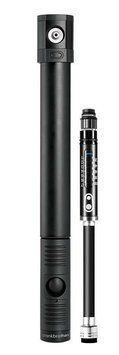 Мінінасос Crankbrothers KLIC HV GAUGE, алюмінієвий, з манометром, presta/schrader, 110psi / 7.6 bar, чорний