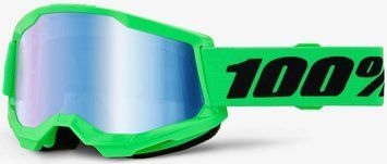 Окуляри 100% STRATA 2 Goggle [Neon Green], Mirror Blue Lens