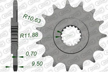 Зірка AFAM 520 Sprocket - Honda, 13z