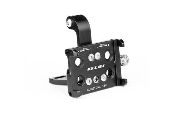 Мультифункціональний тримач гаджета GUB G-99 на винос алюмінієвий з кріпленням GoPro/світла, чорний
