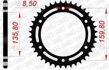 Зірка AFAM 520 Steel Chainwheel - BMW [Black], 42z