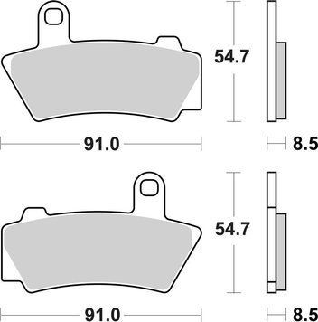Гальмівні колодки SBS Performance Front Brake Pads, EVO Sinter