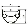 Обід Remerx HIT 21 RX 4521, 26'', 559x21, 32 отв., AV, пістонований, чорний анодований, V-Br, CNC