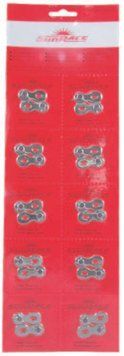 Замок ланцюга SunRace CNQ09 Silver, 9 швидкостей, блістер 10шт