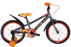 Велосипед сталь 18 Formula SPORT гальмівна рама-9" сірий з помаранчевим з крилом Pl 2024