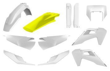 Пластик Polisport ENDURO kit - Husqvarna (20-) [White/Yellow], Husqvarna