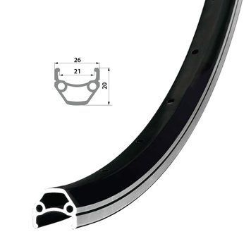 Обід Remerx HIT 21 RX 4521, 26'', 559x21, 32 отв., AV, чорний анодований, V-Br, CNC