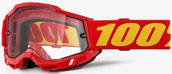 Очки 100% ACCURI 2 ENDURO MTB Goggle [Red], Dual Clear Lens