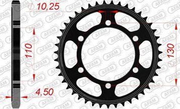Зірка AFAM 525 Steel Chainwheel - Yamaha [Black], 45z