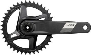 Комплект шатунов Sram APEX 1 DUB WIDE, 170мм 40T, черные (OEM)