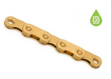 Ланцюг KMC X Flat Ti-N Gold 13/12 шв. SRAM, 126 л. + замок