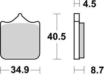 Гальмівні колодки SBS Road Racing Front Brake Pads, Dual Carbon