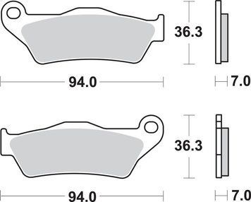 Гальмівні колодки SBS Performance Rear Brake Pads, Sinter