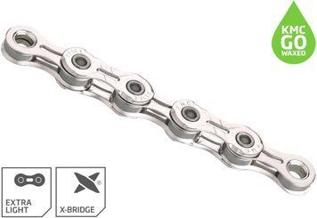 Ланцюг 118 л. 1/2"x11/128 KMC X11EL NPNP Waxed Chain, (полегшений), silver/silver