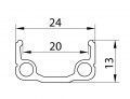 Обід Remerx RMX 21, 26'', 559x21, 36 отв., AV, одностінний, сірий, V-Br