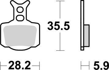 Гальмівні колодки SBS Racing Brake Pads, EVO Sinter/Sinter