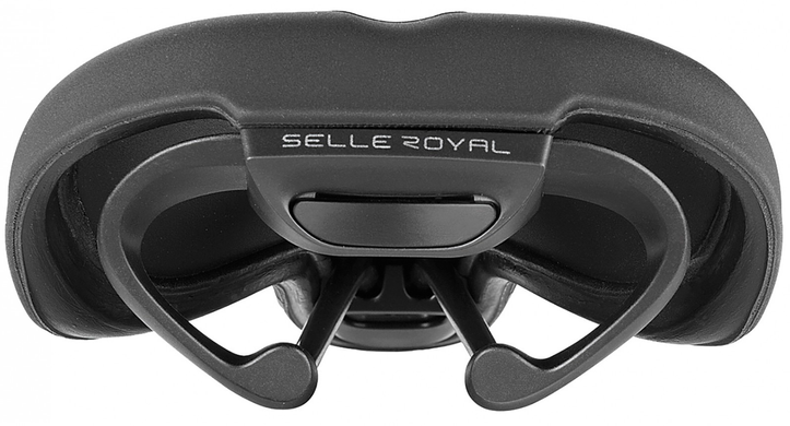 Сідло Selle Royal SCIENTIA M1 Moderate, 3D skingel, оббивка Black gummy/Black mokka, 289х141мм, 425г, рейли сталь + Curva suspension, unisex, чорне