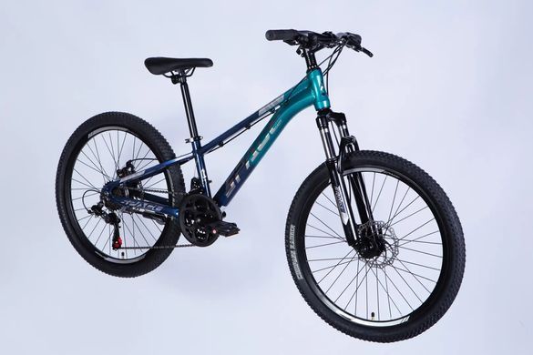 Велосипед AL 24" SPACE PHAETON DD FR рама-11" сине-бирюзовый 2026