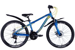 Велосипед сталь 24" Discovery FLINT AM DD рама-13" синій з крилом Pl 2024